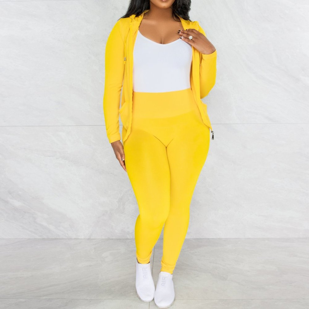 Light Dust Blue Seamless Track Two Piece Set